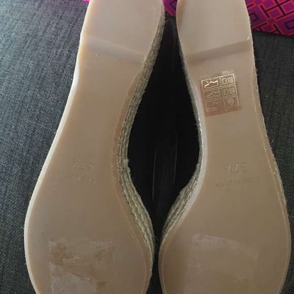 NEW!! Tory Burch ‘majorca’ logo peep toe wedge - Picture 6 of 8